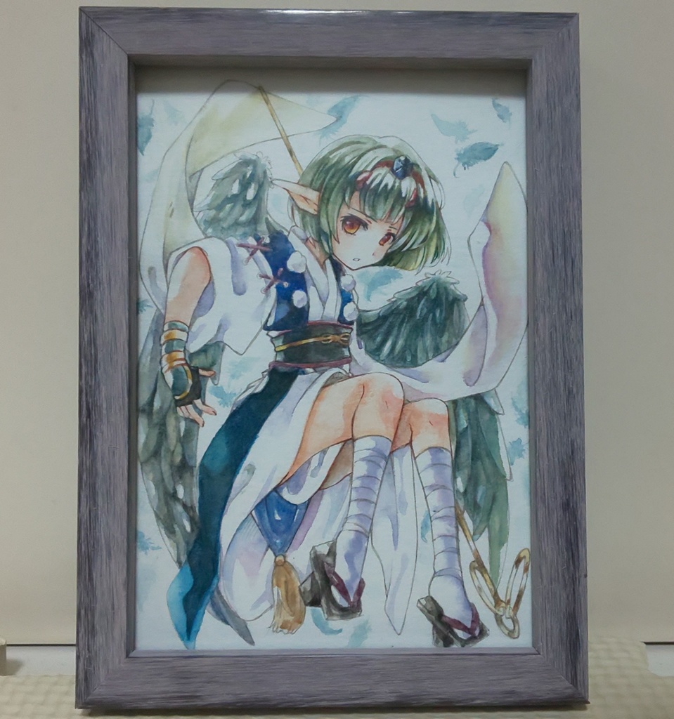 水彩原画【烏天狗】