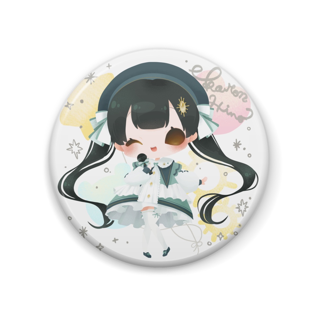 【誕生日記念】日野かろん 缶バッジ(ミニキャラ)