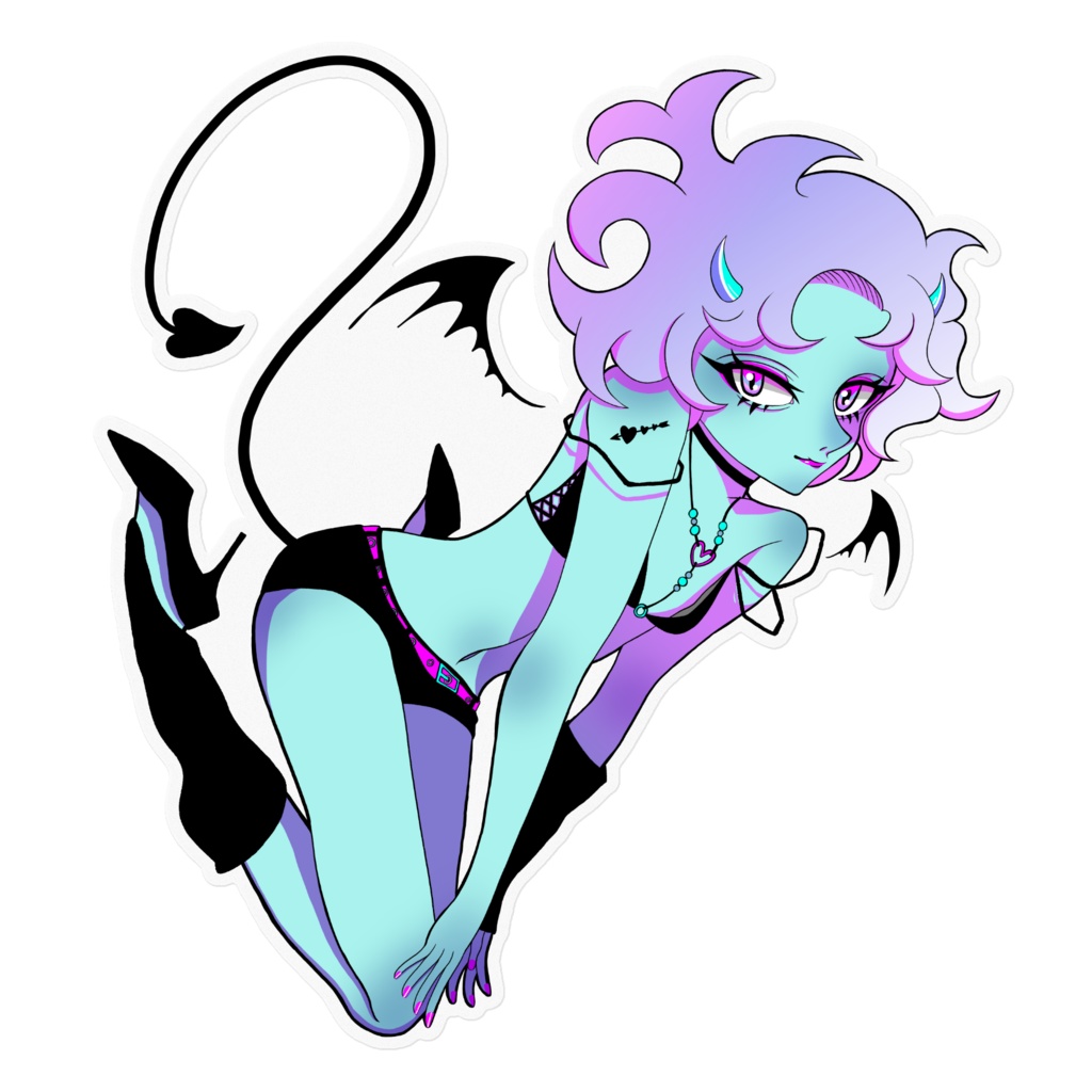 悪魔ステッカー(大)