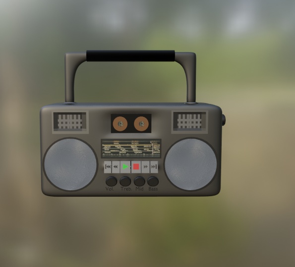 BoomBox Radio Stereo Game/VRC Ready Prop
