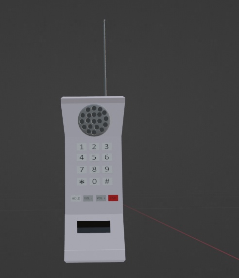 80's Style Retro Cellphone | VRC/Game Ready Prop
