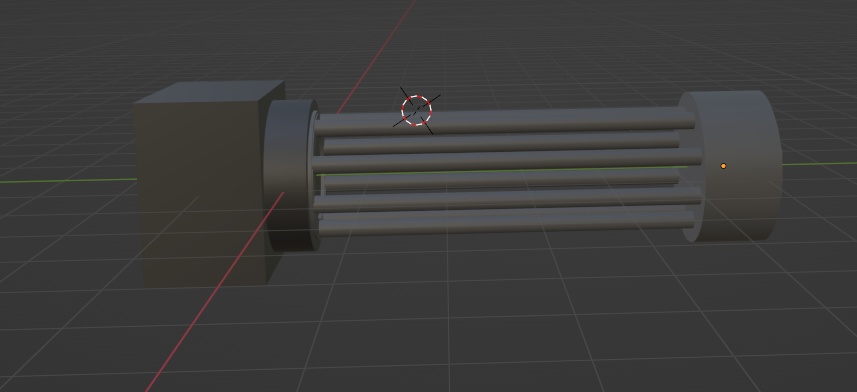 Modular Gatling Gun Game Ready/ VRC Ready Prop