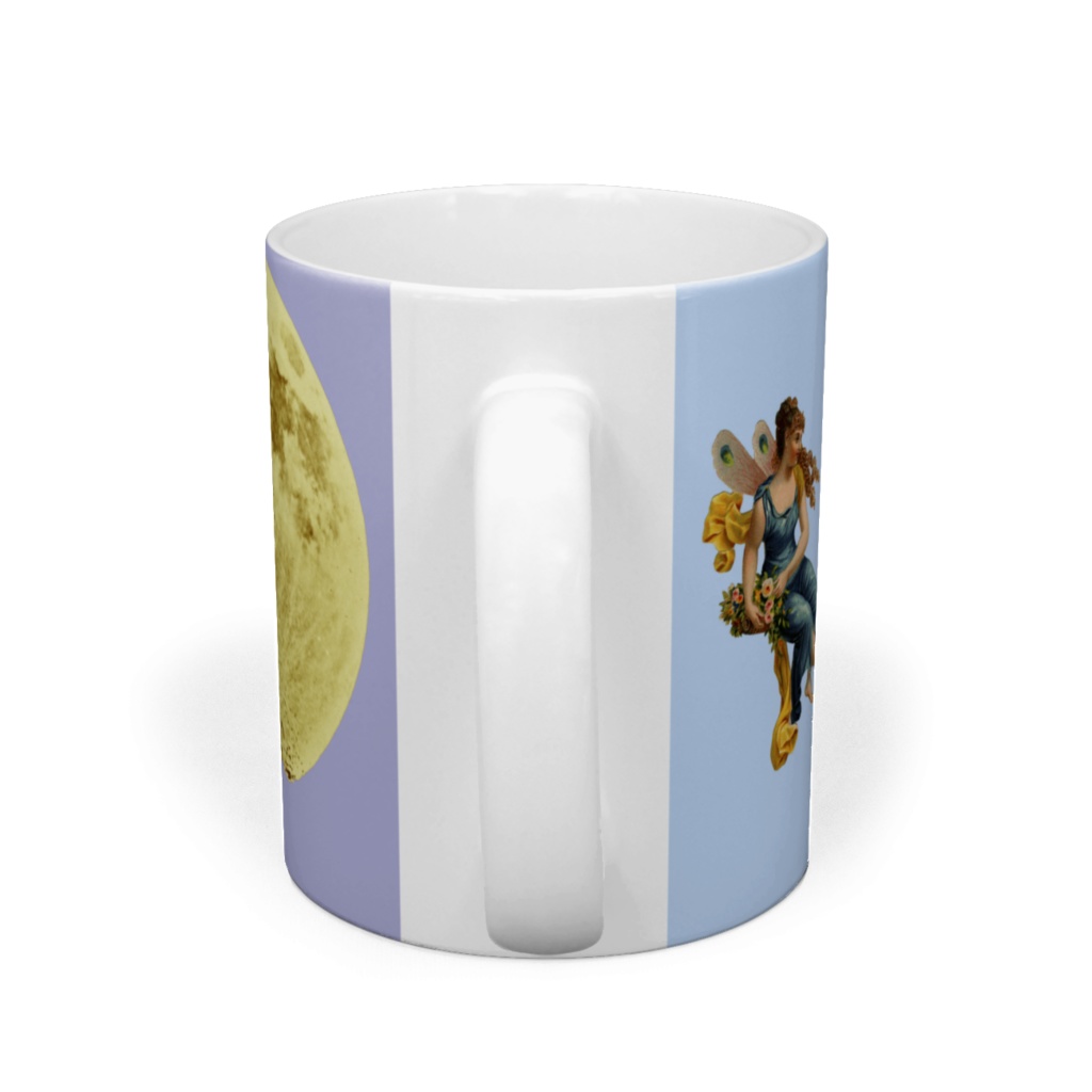 妖精と海の主達のコラージュマグカップ