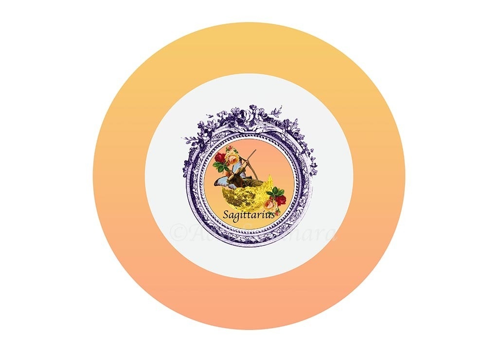 12星座ビンテージコラージュ