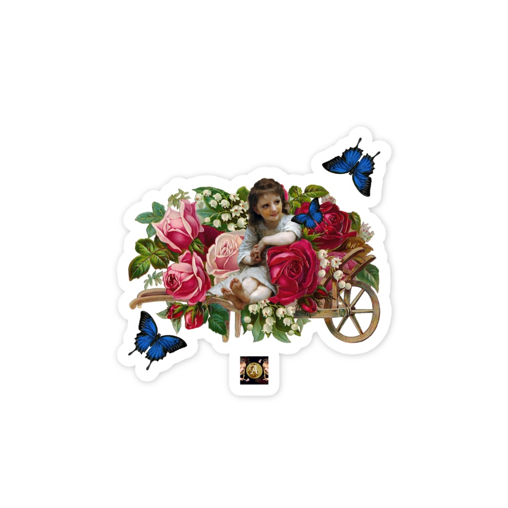 少女と蝶よ花よステッカー