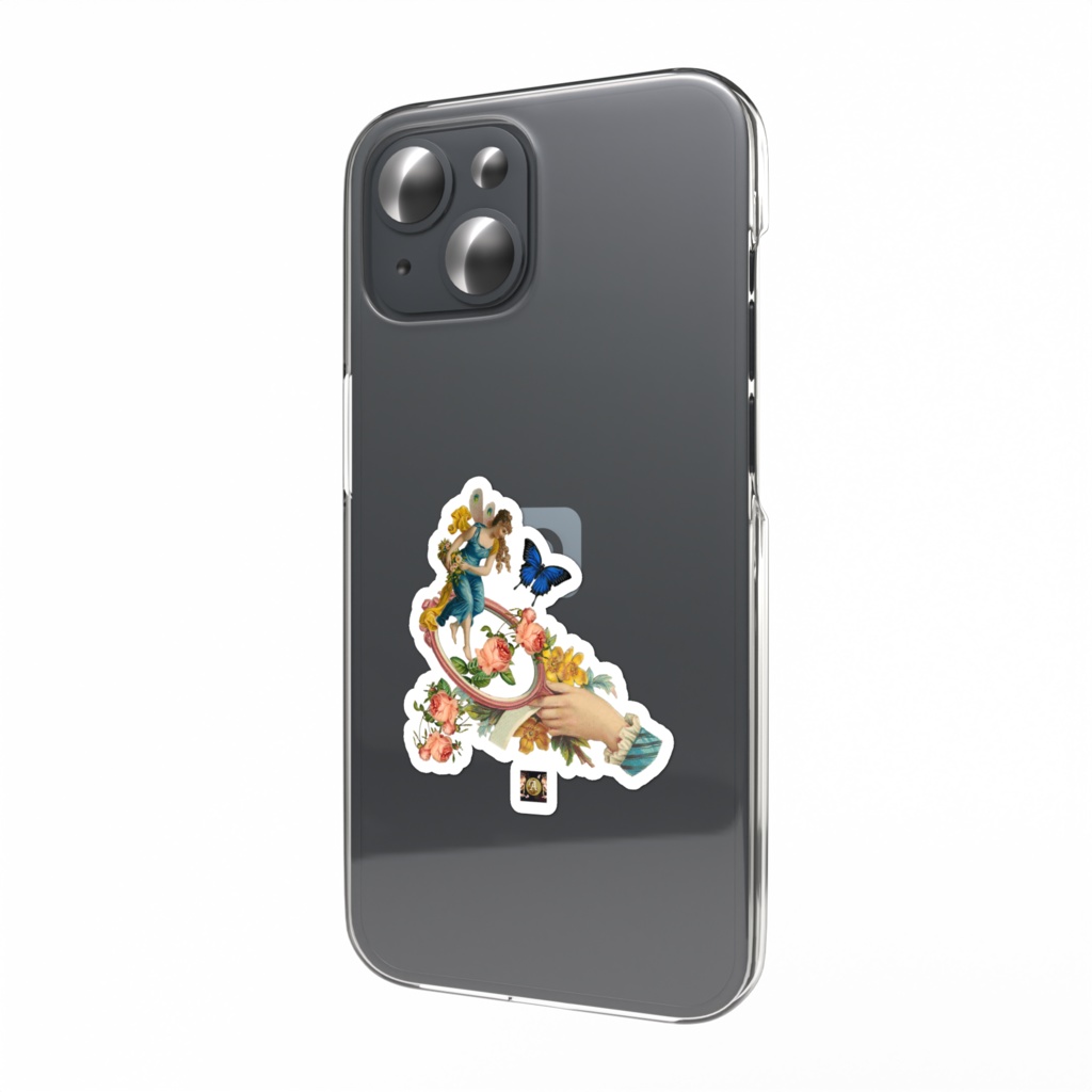 鏡から出でる春の妖精スマホステッカー