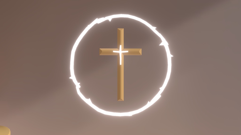 【Free/3D】 The Cross/十字架/십자가 and crown of thorns