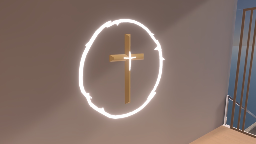 【Free/3D】 The Cross/十字架/십자가 and crown of thorns