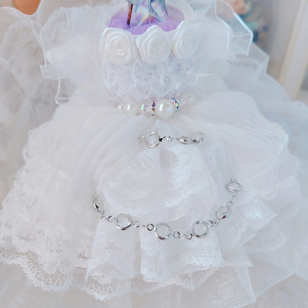 №B10-01 フリルヴェール Wedding ドレス 16cm ぬい服