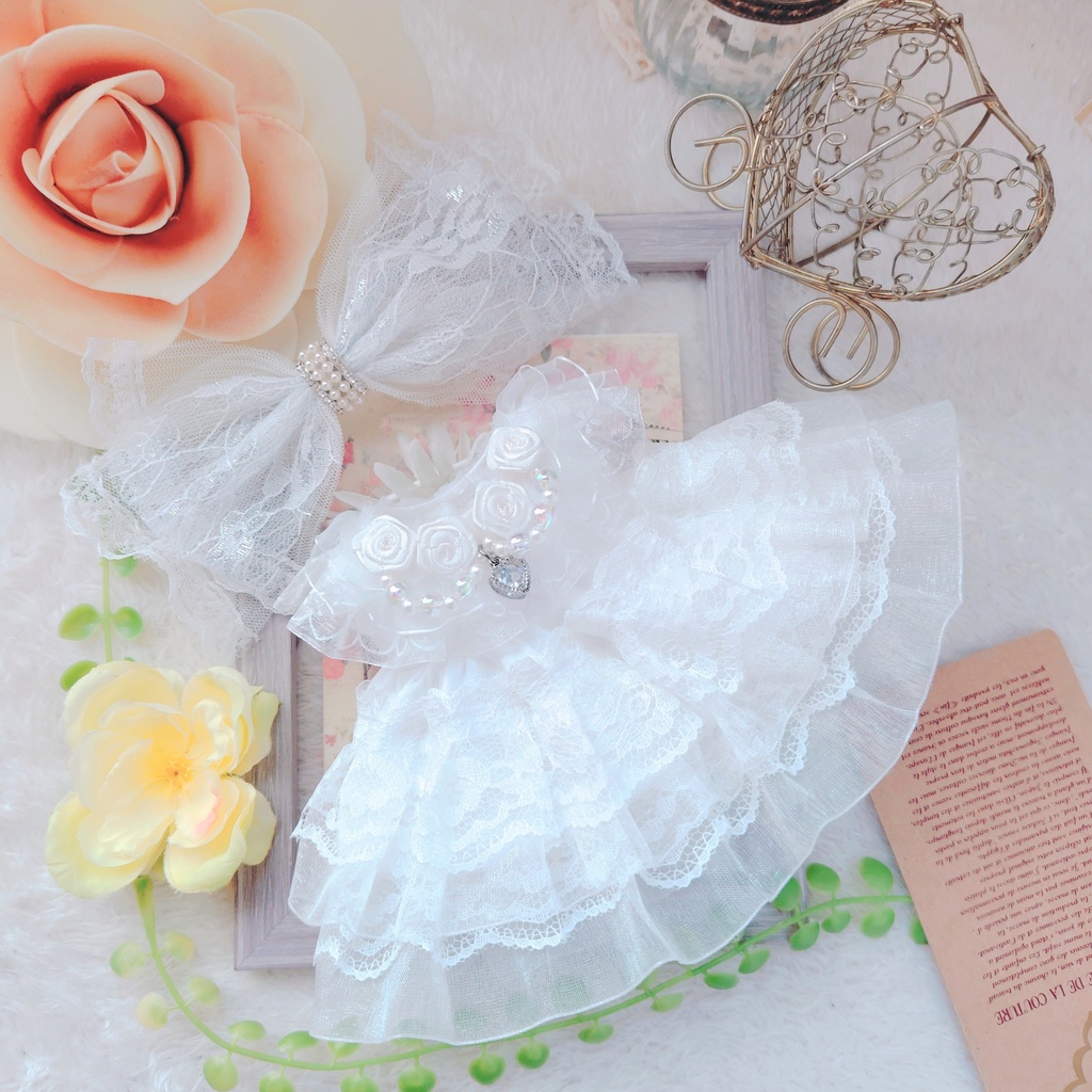 【OPEN特別価格】 Wedding リボン 12cm ぬい服 いつぬい