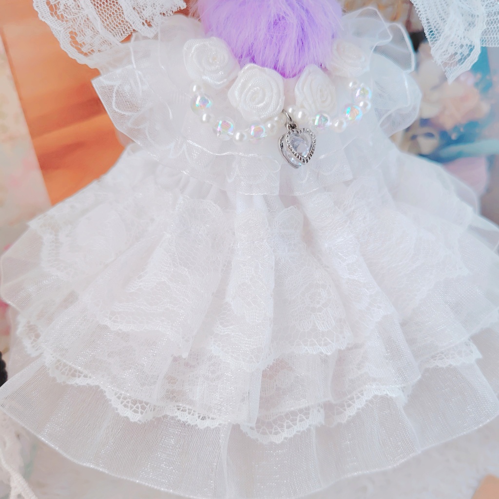 【OPEN特別価格】 Wedding リボン 12cm ぬい服 いつぬい