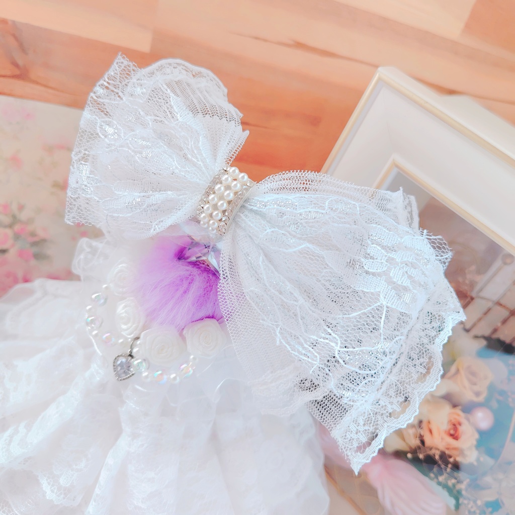 【OPEN特別価格】 Wedding リボン 12cm ぬい服 いつぬい