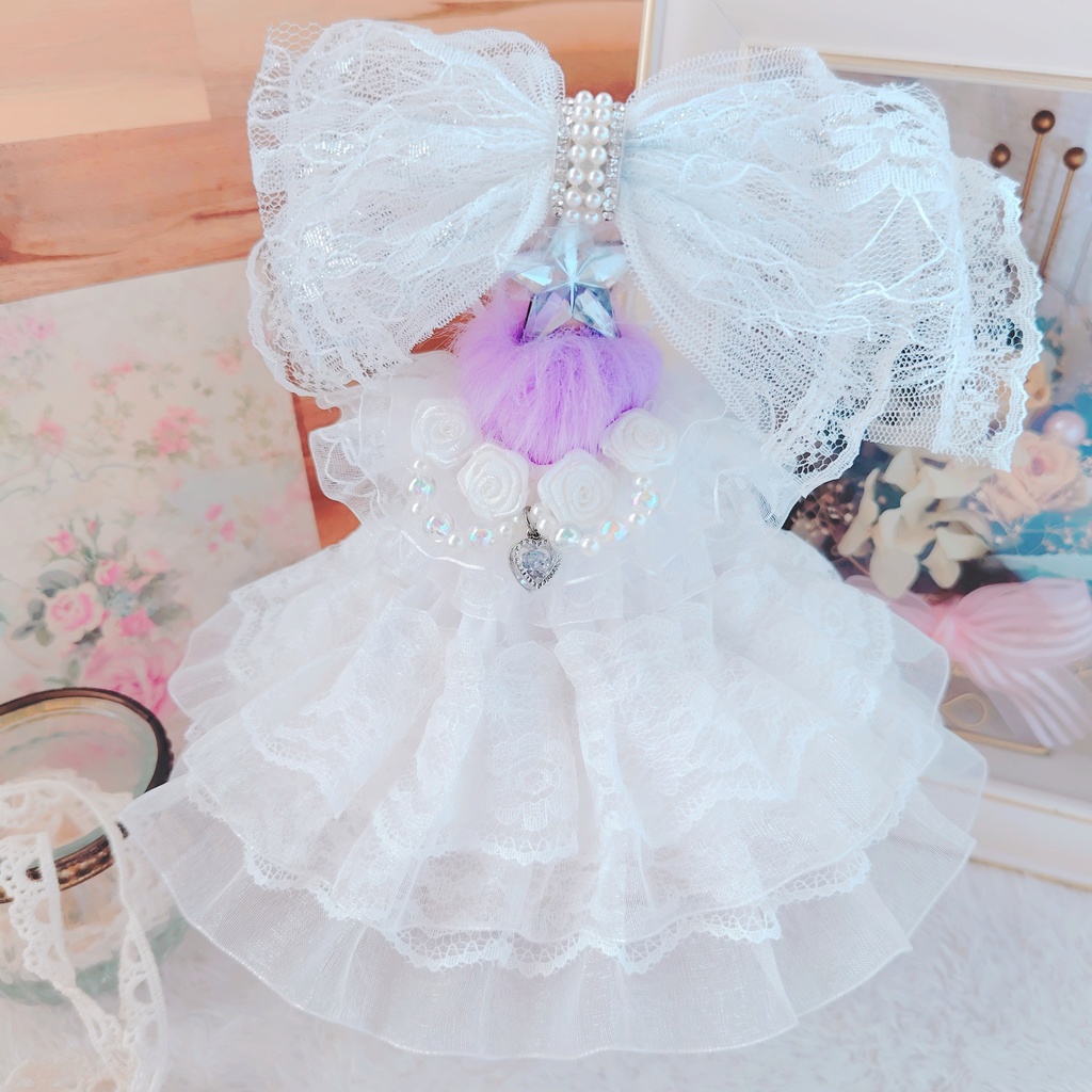 【OPEN特別価格】 Wedding リボン 12cm ぬい服 いつぬい