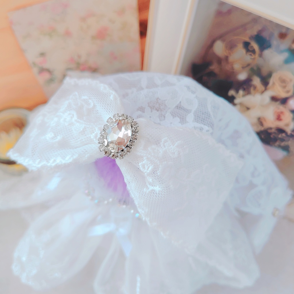 №B03-05 ウェディング ロングチュール ドレス 16cm ぬい服