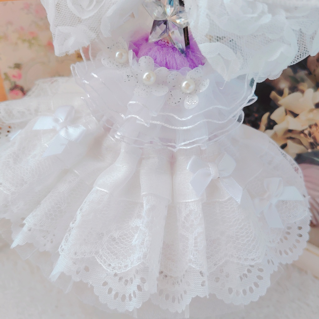 №B04-06 【特別価格】ティアラ リボン ドレス 16cm ぬい服