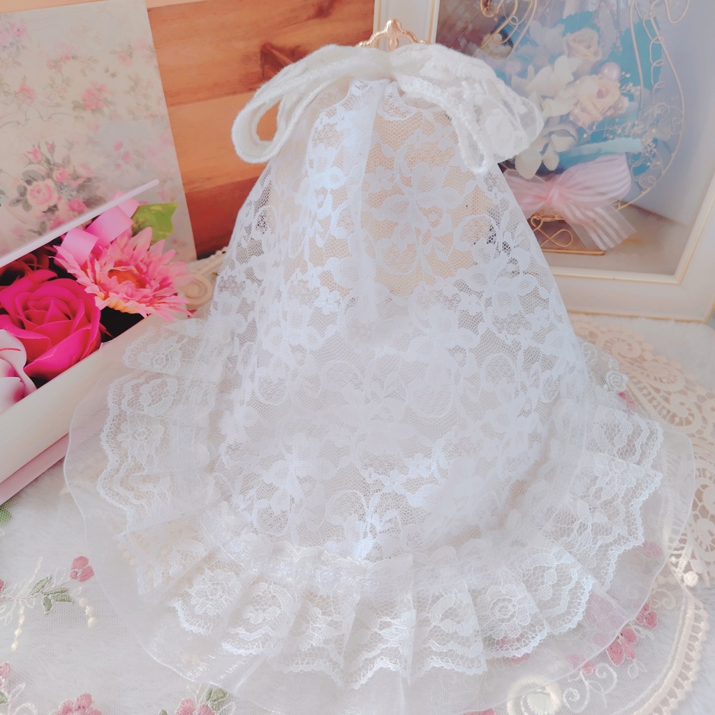 №B005-10 ティアラ ロングヴェール パールチェーン ウェディング ドレス
