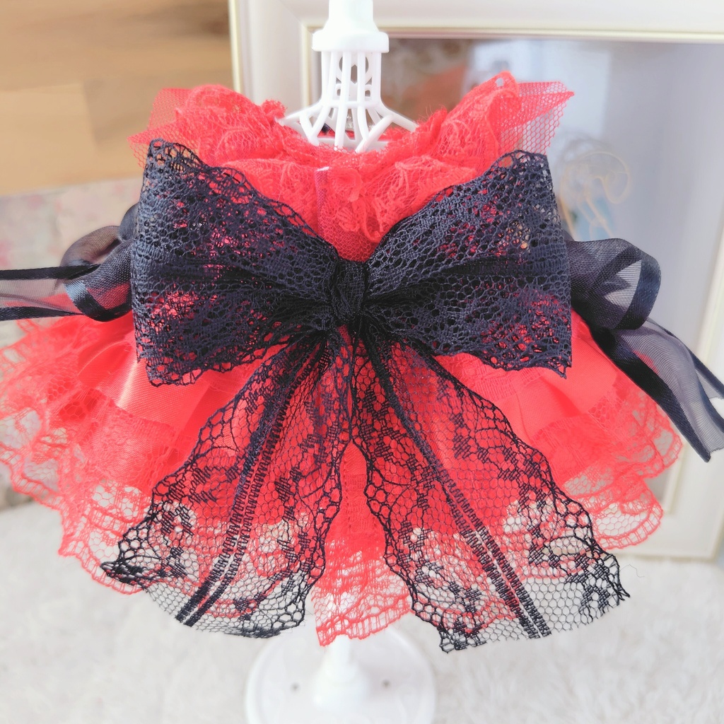 №B05-11 RED☓BLACK いつぬい ドレス ぬい服