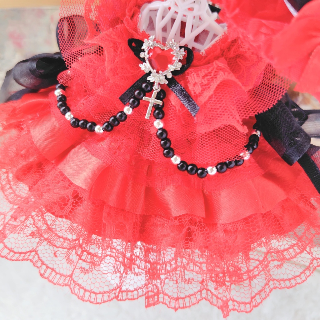 №B05-11 RED☓BLACK いつぬい ドレス ぬい服