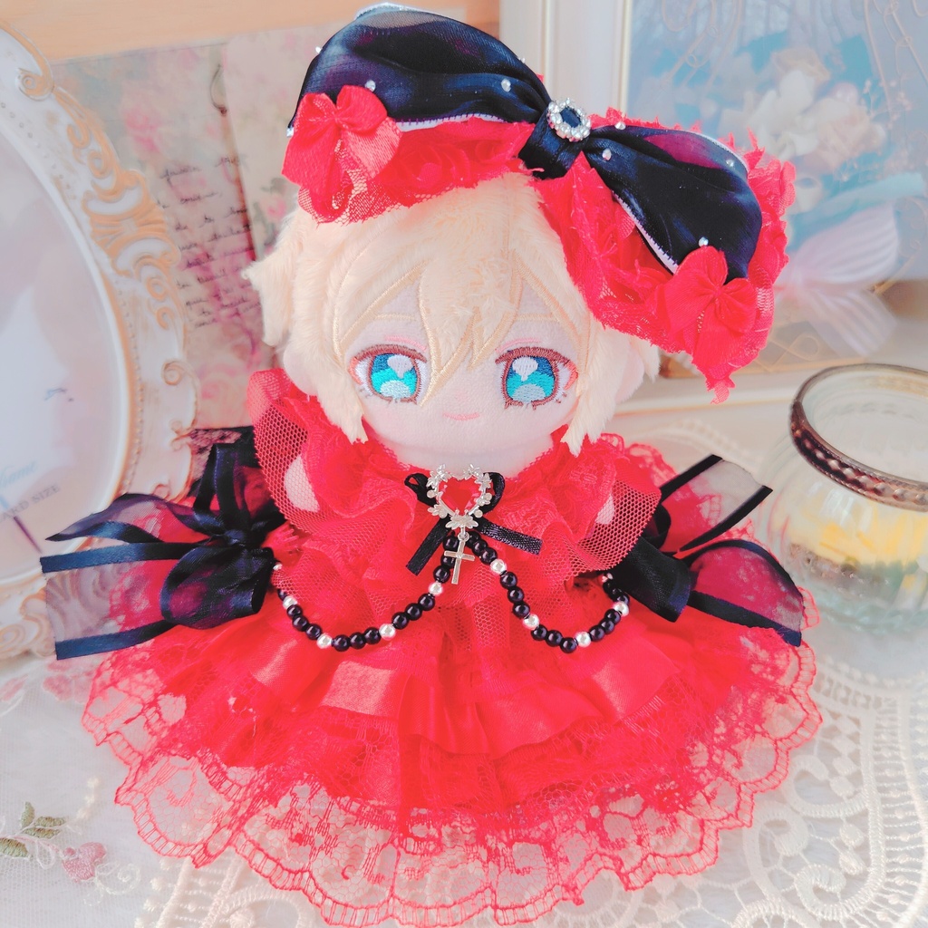 №B05-11 RED☓BLACK いつぬい ドレス ぬい服
