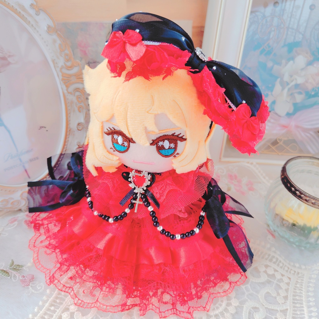 №B05-11 RED☓BLACK いつぬい ドレス ぬい服