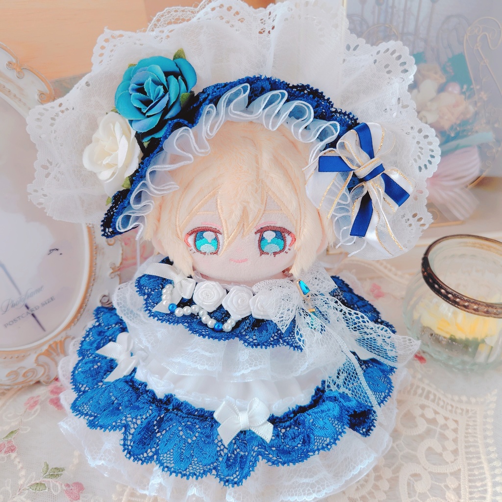 №B05-12 ハーフボンネット ダークブルー ドレス いつぬい ぬい服