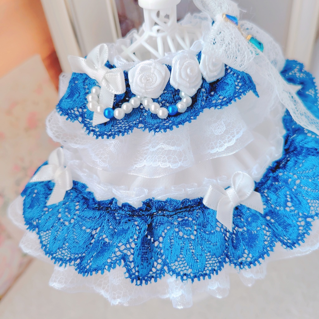 №B05-12 ハーフボンネット ダークブルー ドレス いつぬい ぬい服