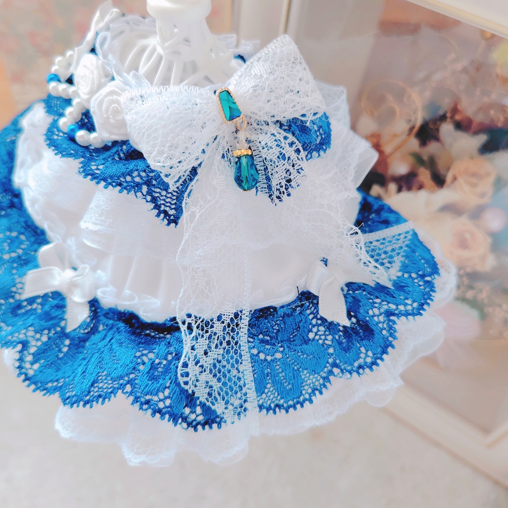 №B05-12 ハーフボンネット ダークブルー ドレス いつぬい ぬい服