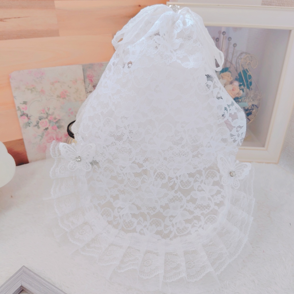 №B06-14ドレス ロングヴェール ウェディング いつぬい ぬい服