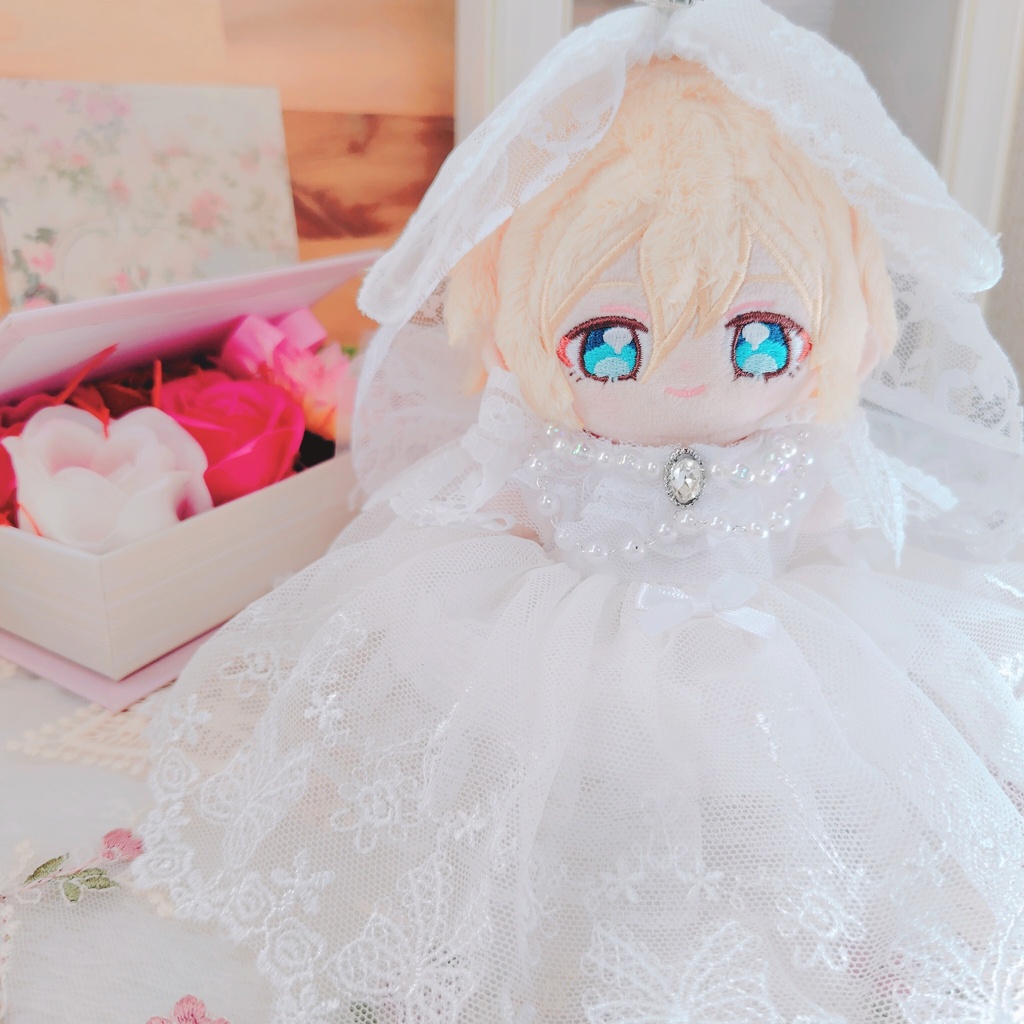 №B06-14ドレス ロングヴェール ウェディング いつぬい ぬい服