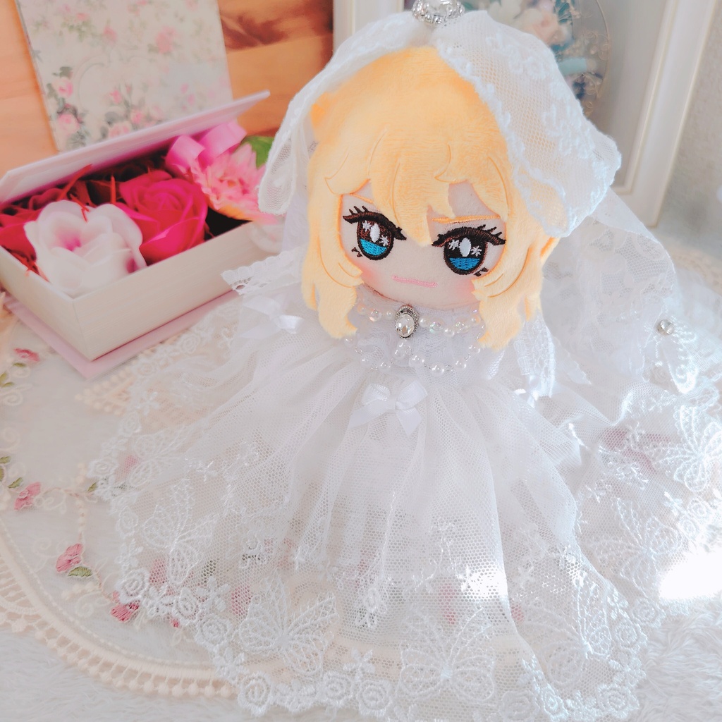 №B06-14ドレス ロングヴェール ウェディング いつぬい ぬい服