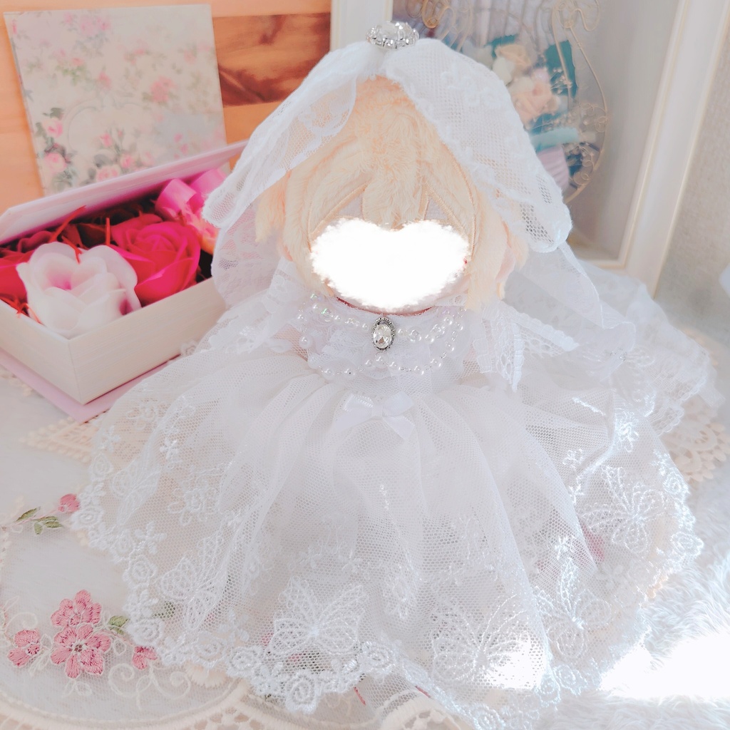 №B06-14ドレス　ロングヴェール　ウェディング　いつぬい　ぬい服