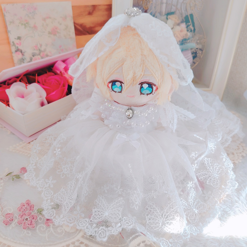 №B06-14ドレス ロングヴェール ウェディング いつぬい ぬい服