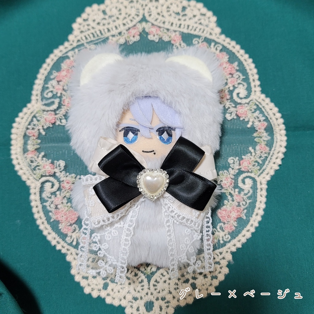 ピンクとグレーのちっちゃいくま🐻