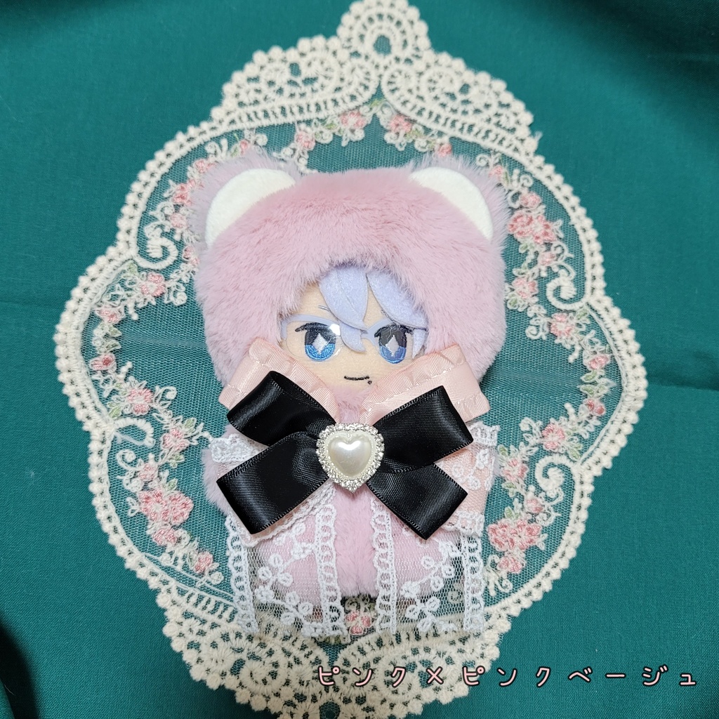 ピンクとグレーのちっちゃいくま🐻