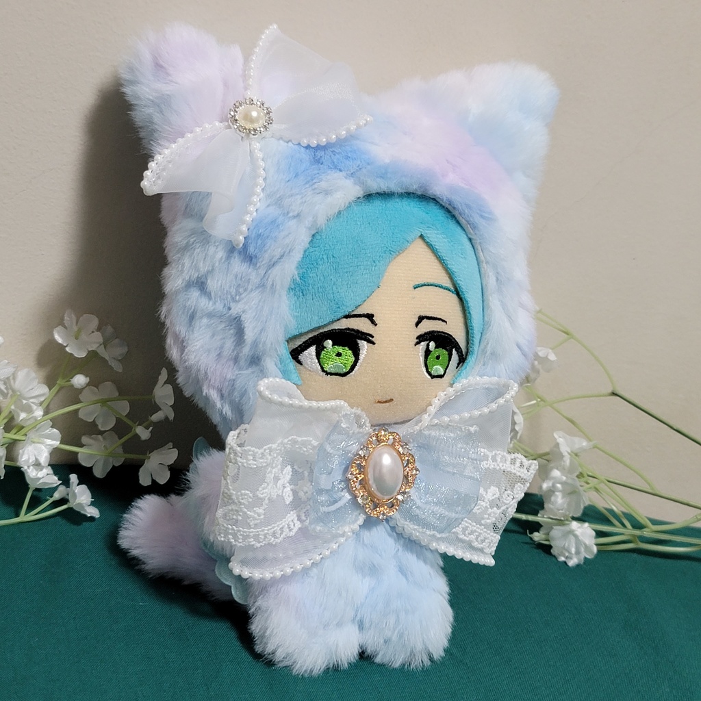 マーブル🐱ブルー×パール系 ユニコーン羽໒꒱ あんスタ 16cmぬい服