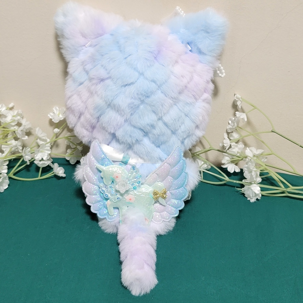 マーブル🐱ブルー×パール系 ユニコーン羽໒꒱ あんスタ 16cmぬい服