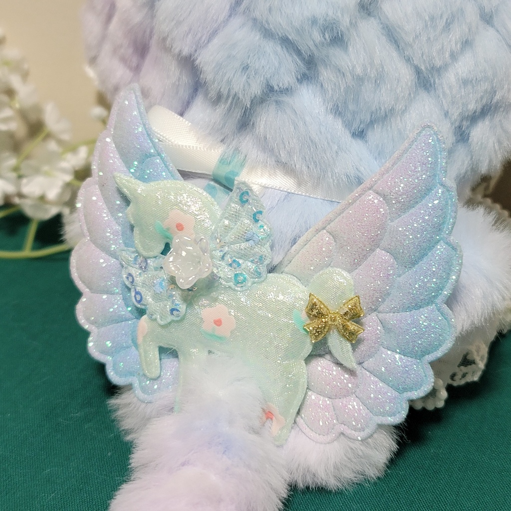 マーブル🐱ブルー×パール系 ユニコーン羽໒꒱ あんスタ 16cmぬい服