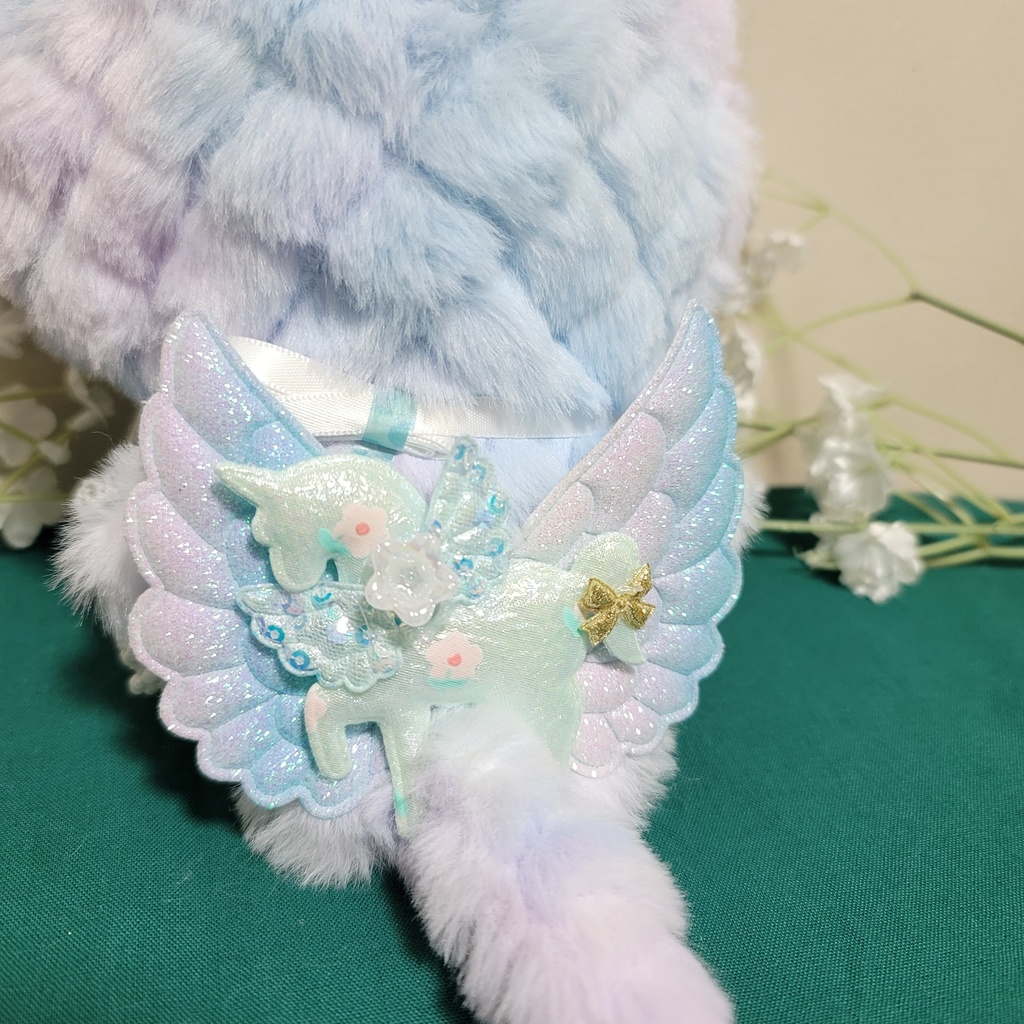 マーブル🐱ブルー×パール系 ユニコーン羽໒꒱ あんスタ 16cmぬい服