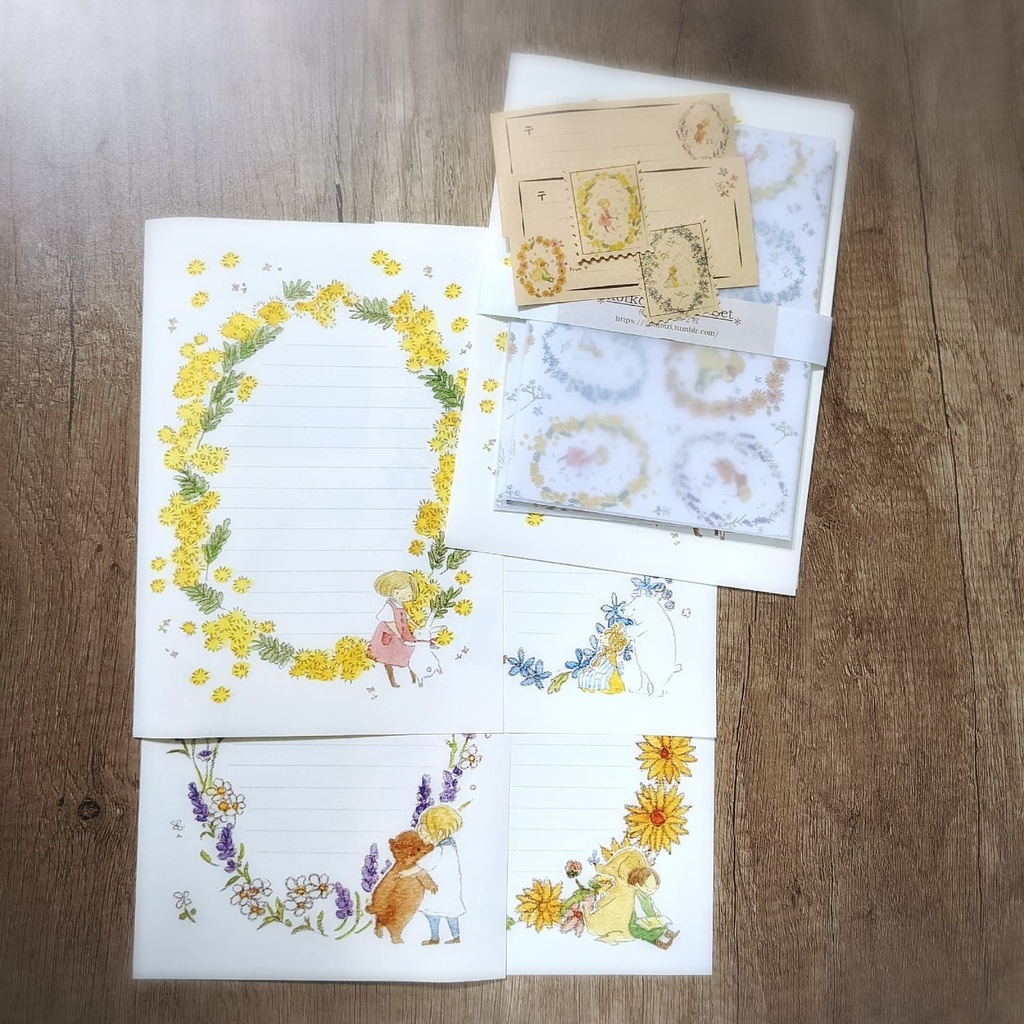 【レターセット】フラワー