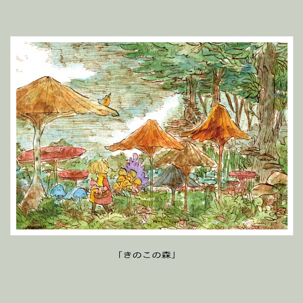 【小さなお話付き冊子とポストカード】