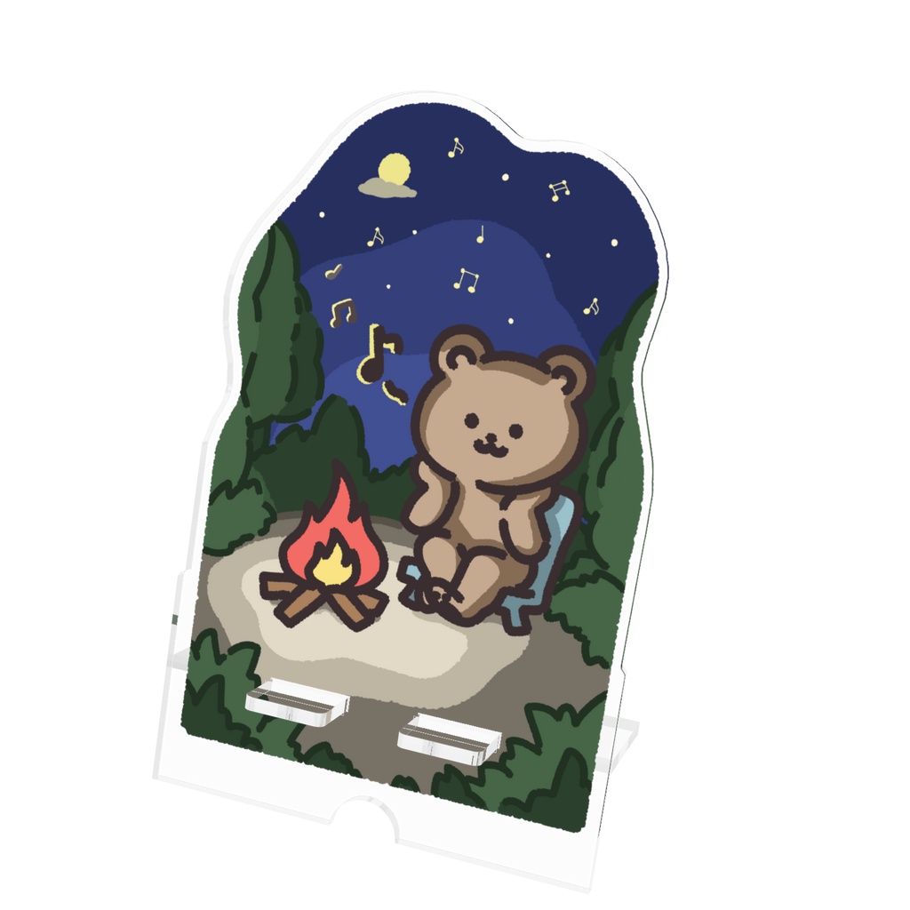 クマのキャンプスタンド