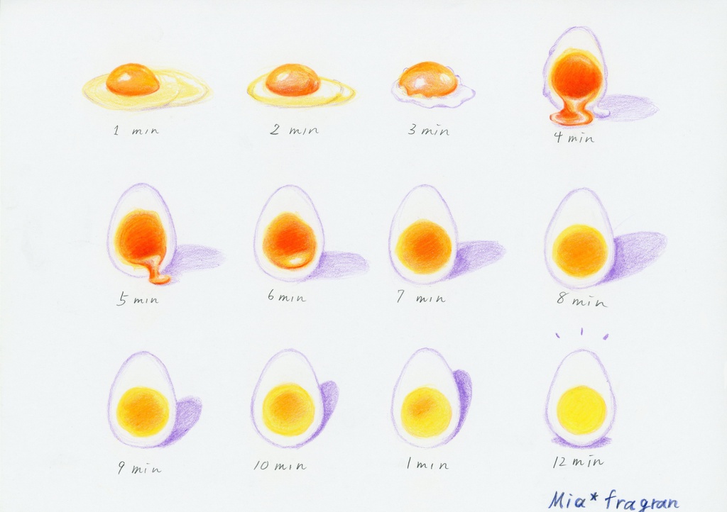 卵のゆで時間ポストカード