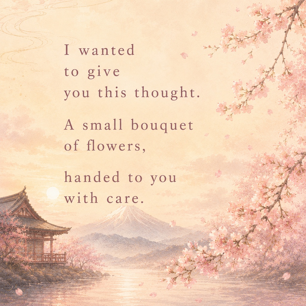 小さな花束 — A Small Bouquet of Flowers
