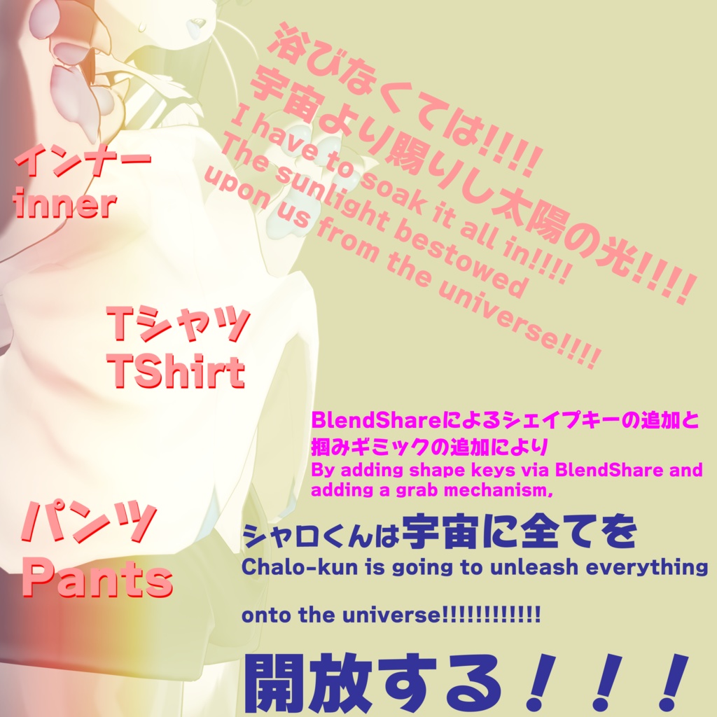 シャロ(Chalo) 対応MOD - たくし上げMOD(Tuckup MOD)+BlendShare