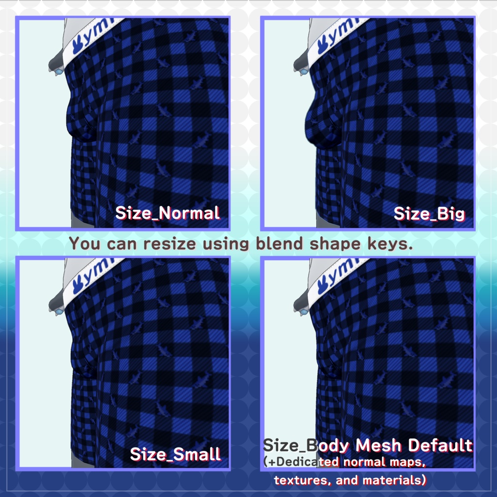 シャロ(Chalo) 対応衣装 - ロングボクサーパンツ(Long-Leg boxer briefs)