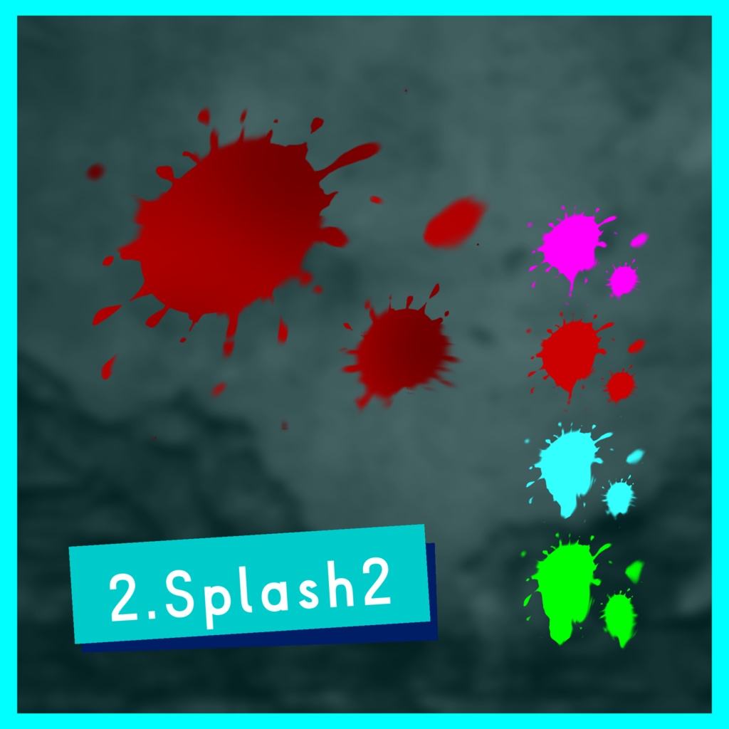 【動く!】APNGカットイン素材 -Splash-【血飛沫/ペンキ】