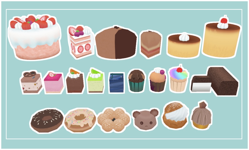 ケーキセット22種