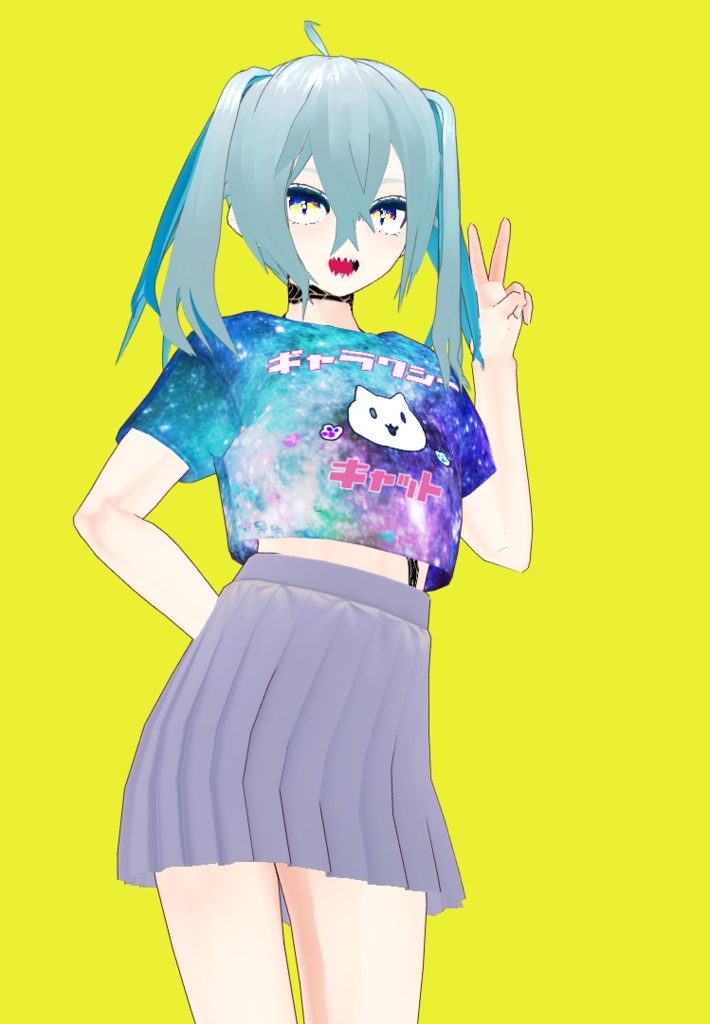 Vroid　ギャラクシーキャットTシャツテクスチャ