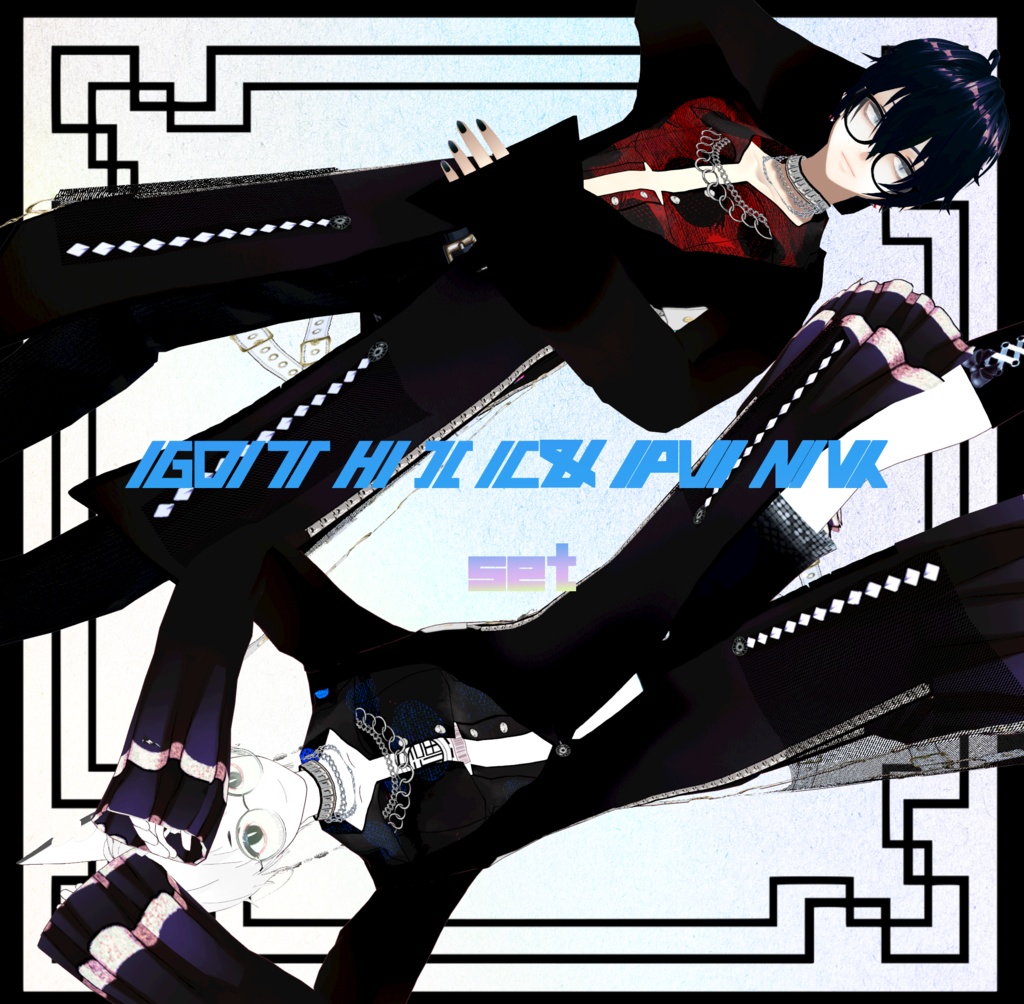 【Vroidテクスチャ】ＧＯＴＨＩＣ&punkセット　カスタムアイテム化