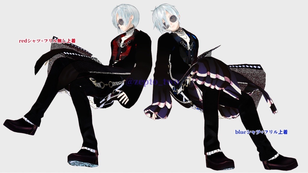 【Vroidテクスチャ】GOTHIC&punkセット カスタムアイテム化